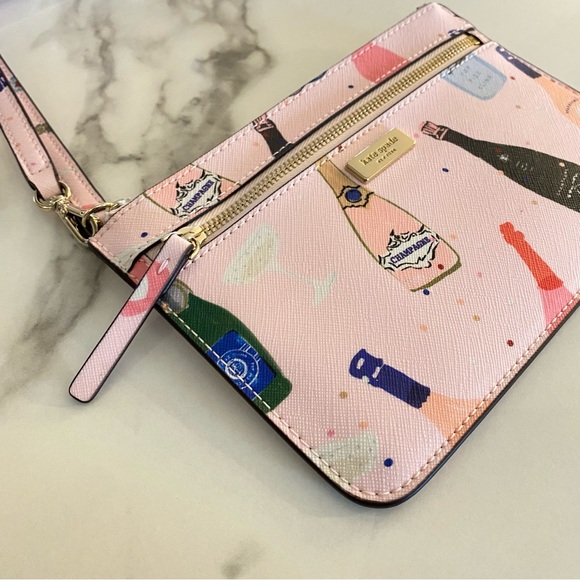 KATE SPADE Champagne Shore Street Tinie Wristlet - Picture 2 of 5